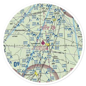 I H Bass Jr Memorial Airport (4R1) VFR Sectional Sticker (30 mile)
