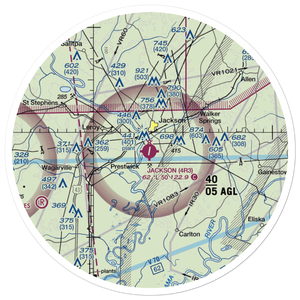 Jackson Municipal Airport (4R3) VFR Sectional Sticker (30 mile)