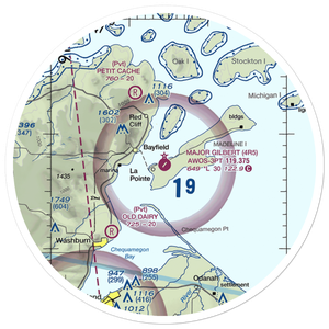 Madeline Island Airport (4R5) VFR Sectional Sticker (30 mile)