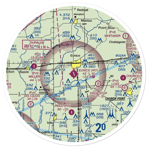 Eunice Airport (4R7) VFR Sectional Sticker (30 mile)