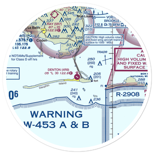 Dauphin Island Airport (4R9) VFR Sectional Sticker (30 mile)