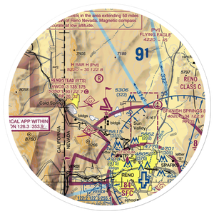 Reno-Stead Airport (RTS) VFR Sectional Sticker (30 mile)