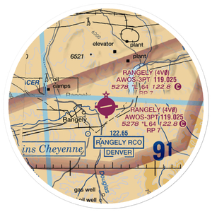 Rangely Airport (4V0) VFR Sectional Sticker (20 mile)
