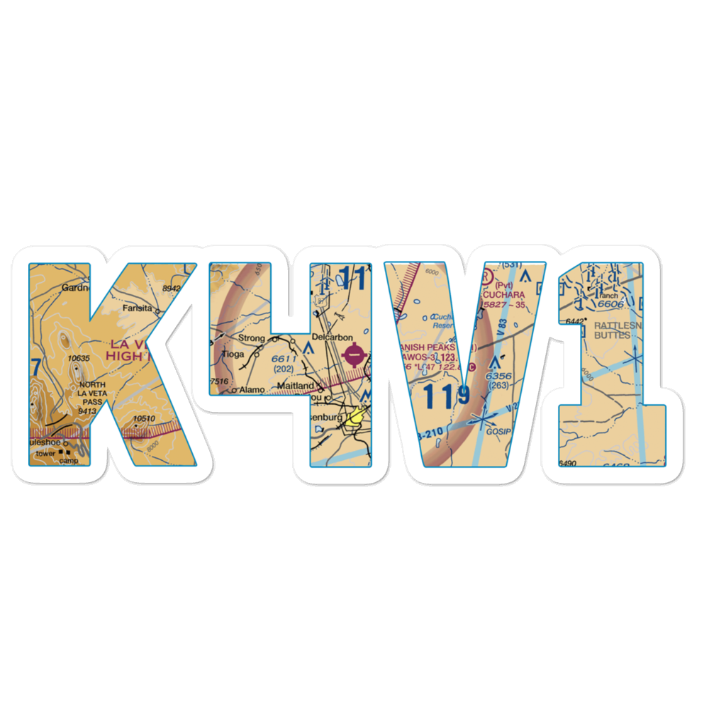 Spanish Peaks Airfield (4V1) VFR Sectional Sticker 