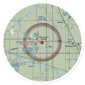 Wessington Springs Airport (4X4) VFR Sectional Sticker (30 mile)