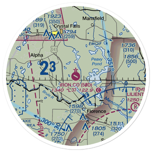 Iron County Airport (50D) VFR Sectional Sticker (20 mile)