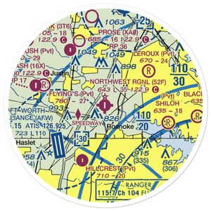 Northwest Regional Airport (52F) VFR Sectional Sticker (20 mile)