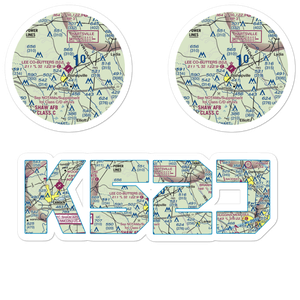 Lee County Butters Field (52J) VFR Sectional Sticker Pack