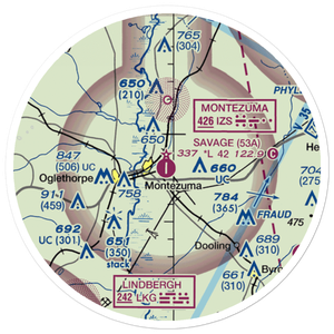 Dr. C P Savage Sr. Airport (53A) VFR Sectional Sticker (20 mile)