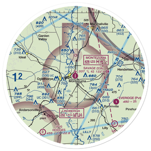 Dr. C P Savage Sr. Airport (53A) VFR Sectional Sticker (30 mile)