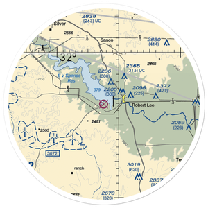 Robert Lee Airport (54F) VFR Sectional Sticker (30 mile)