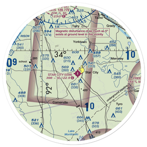 Star City Municipal Airport (55M) VFR Sectional Sticker (30 mile)