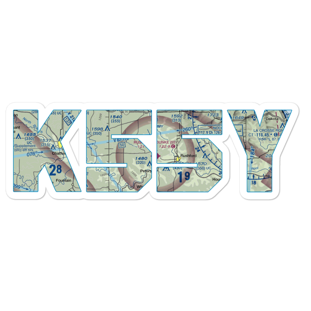 Rushford Municipal Airport - Robert W Bunke Field (55Y) VFR Sectional Sticker 