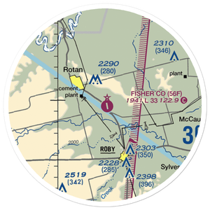 Fisher County Airport (56F) VFR Sectional Sticker (20 mile)