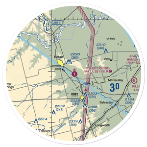 Fisher County Airport (56F) VFR Sectional Sticker (30 mile)
