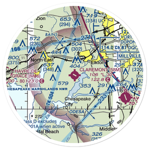 Cecil County Airport (58M) VFR Sectional Sticker (20 mile)