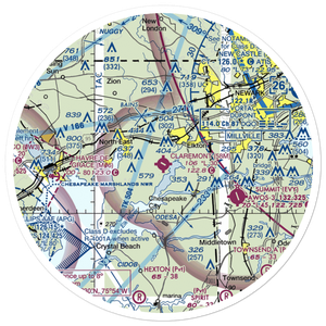 Cecil County Airport (58M) VFR Sectional Sticker (30 mile)