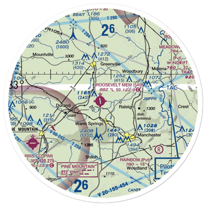 Roosevelt Memorial Airport (5A9) VFR Sectional Sticker (30 mile)