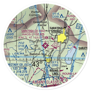 Saratoga County Airport (5B2) VFR Sectional Sticker (20 mile)