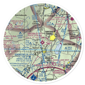 Saratoga County Airport (5B2) VFR Sectional Sticker (30 mile)