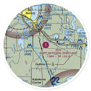Nary National Shefland Field (5C3) VFR Sectional Sticker (20 mile)