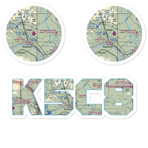 Washburn Municipal Airport (5C8) VFR Sectional Sticker Pack