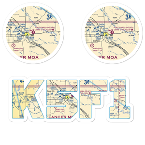 Post Garza County Municipal Airport (5F1) VFR Sectional Sticker Pack