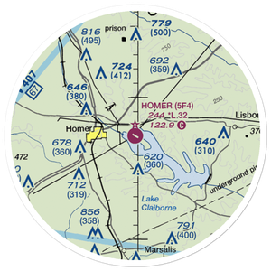 Homer Municipal Airport (5F4) VFR Sectional Sticker (20 mile)