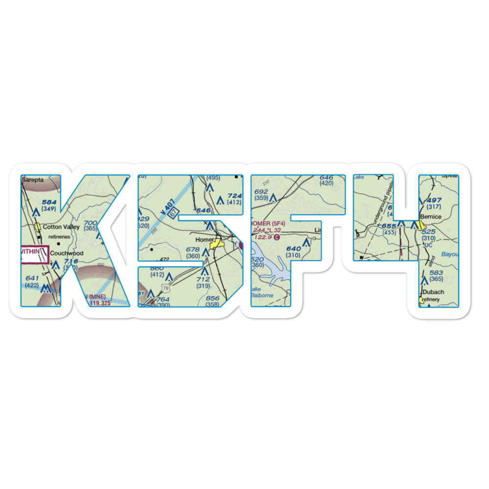 Homer Municipal Airport (5F4) VFR Sectional Sticker 