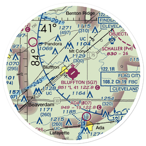 Bluffton Airport (5G7) VFR Sectional Sticker (20 mile)