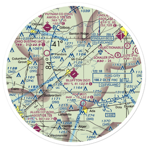 Bluffton Airport (5G7) VFR Sectional Sticker (30 mile)