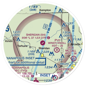 Sheridan Airport (5I4) VFR Sectional Sticker (20 mile)