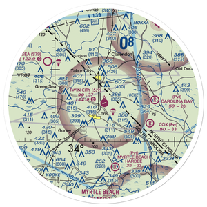 Twin City Airport (5J9) VFR Sectional Sticker (30 mile)