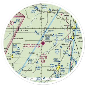 Zelmer Memorial Airpark Inc Airport (5K1) VFR Sectional Sticker (30 mile)