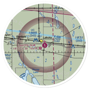 Lakota Municipal Airport (5L0) VFR Sectional Sticker (20 mile)