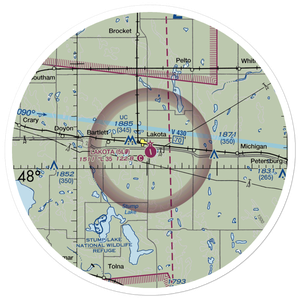 Lakota Municipal Airport (5L0) VFR Sectional Sticker (30 mile)