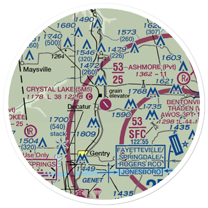 Crystal Lake Airport (5M5) VFR Sectional Sticker (20 mile)