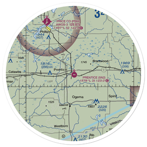 Prentice Airport (5N2) VFR Sectional Sticker (30 mile)