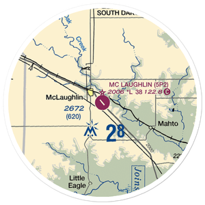 Mc Laughlin Municipal Airport (5P2) VFR Sectional Sticker (20 mile)