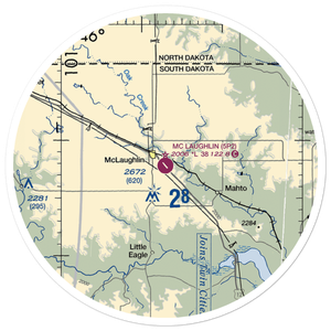 Mc Laughlin Municipal Airport (5P2) VFR Sectional Sticker (30 mile)