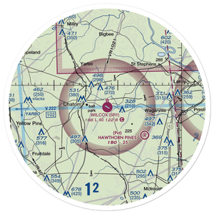 Roy Wilcox Airport (5R1) VFR Sectional Sticker (30 mile)
