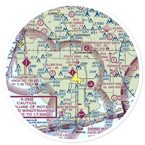 Foley Municipal Airport (5R4) VFR Sectional Sticker (30 mile)