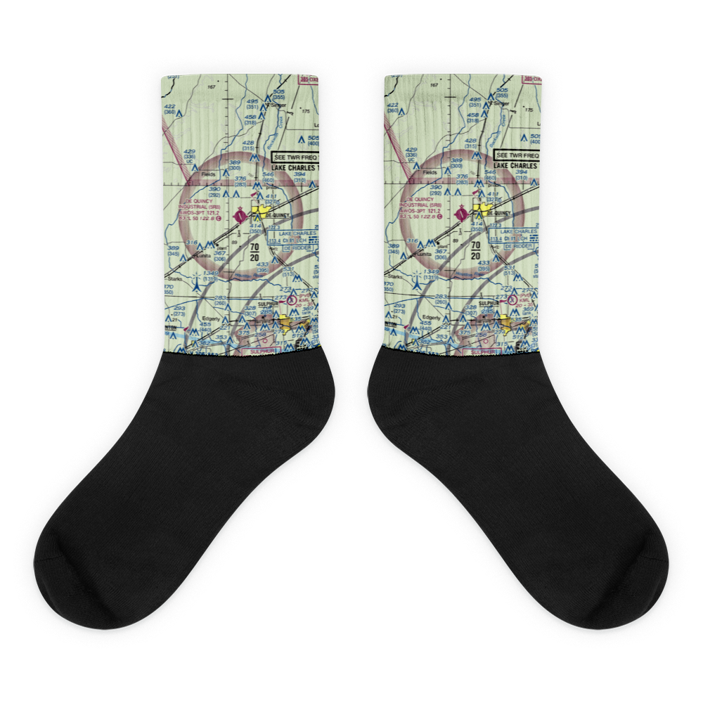 De Quincy Industrial Airpark (5R8) VFR Sectional Socks 
