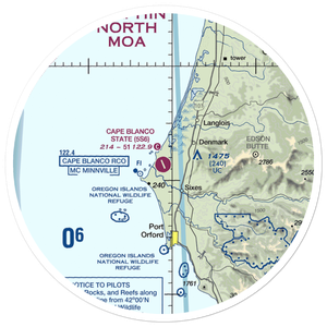 Cape Blanco State Airport (5S6) VFR Sectional Sticker (30 mile)