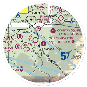 Valley View Airport (5S9) VFR Sectional Sticker (20 mile)