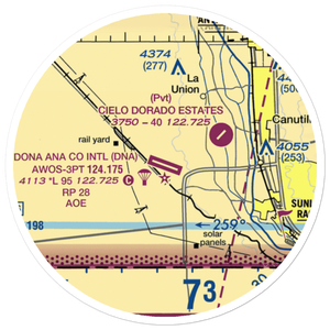 Doña Ana County International Jetport (DNA) VFR Sectional Sticker (20 mile)