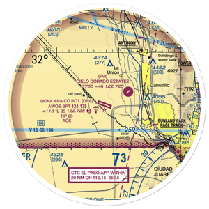 Doña Ana County International Jetport (DNA) VFR Sectional Sticker (30 mile)