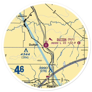 Dutton Airport (5U1) VFR Sectional Sticker (20 mile)