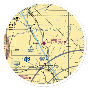 Dutton Airport (5U1) VFR Sectional Sticker (30 mile)
