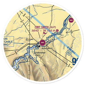 Fort Smith Landing Strip (5U7) VFR Sectional Sticker (20 mile)